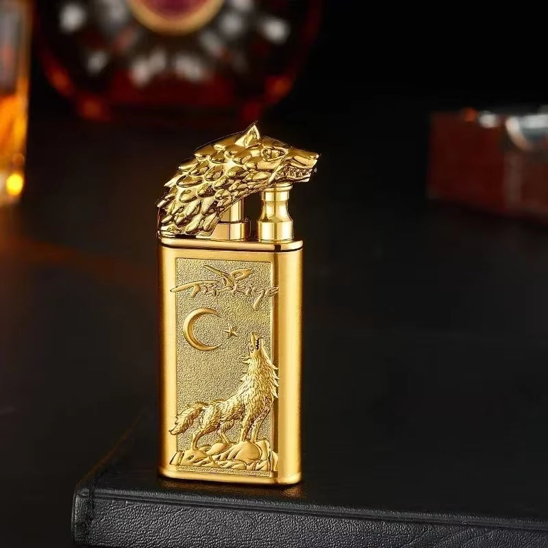 Windproof 3D Dragon Double Flame Lighter Metal Double Jet Flame Portable Lighter Perfect for Men!