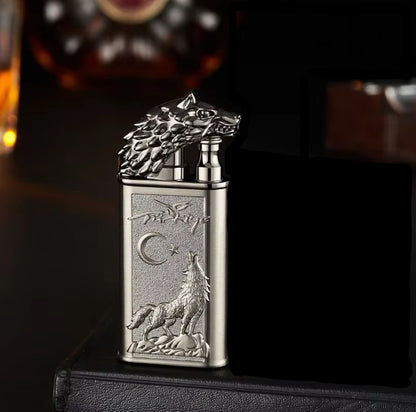 Windproof 3D Dragon Double Flame Torch + Lighter Combo, Perfect Gift for Men!