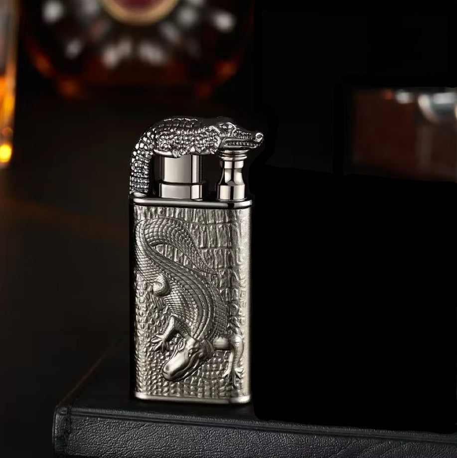 Windproof 3D Dragon Double Flame Torch + Lighter Combo, Perfect Gift for Men!