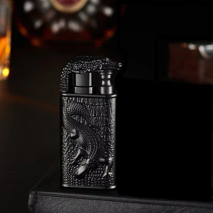 Windproof 3D Dragon Double Flame Torch + Lighter Combo, Perfect Gift for Men!